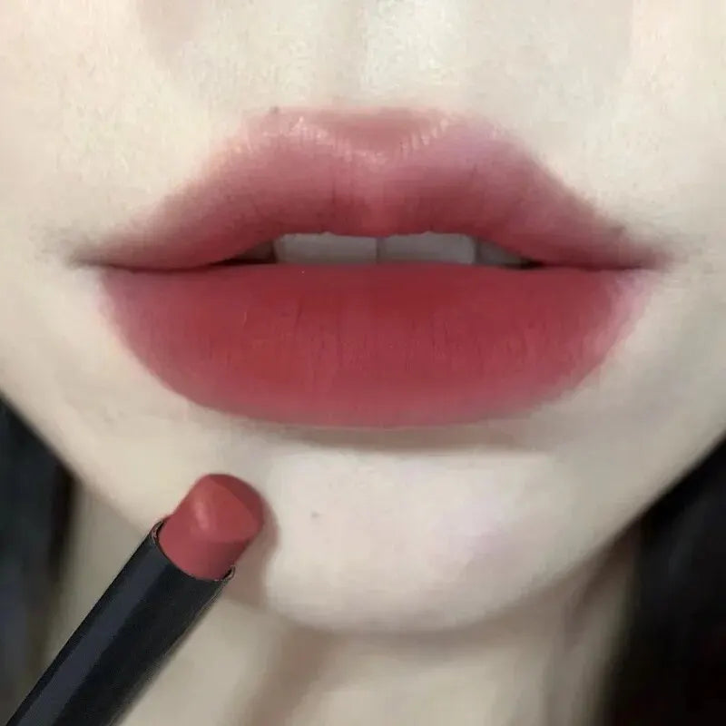 TX010Thin Tube Matte Lipstick, Waterproof and Sweatproof, Does Not Fade Or Remove Makeup, Can Be Used on Both Lips and Cheeks - Tasawoq