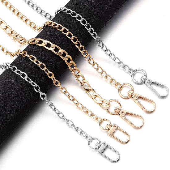 Metal Aluminum Replacement Bag Chain 20/40/80/120cm Women Shoulder strap for bags replace Crossbody chain Bag Accessories - Tasawoq