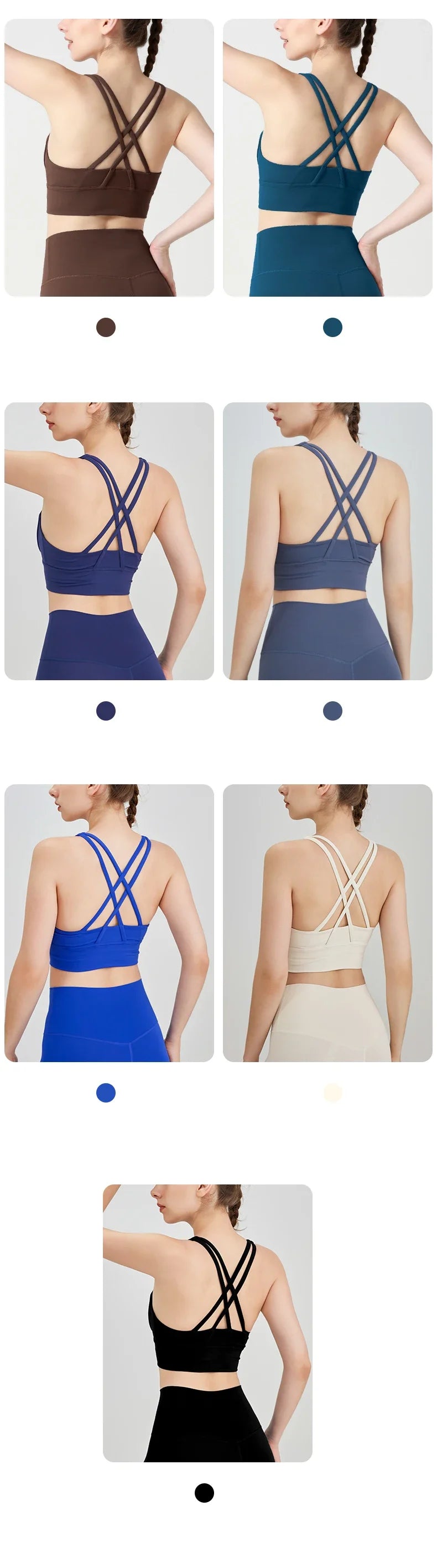 New Summer Sexy Sports Bras Women Fitness Vest Sports Top Cross Back Yoga Bra Running Fitness Breathable Shockproof Yoga Bra - Tasawoq