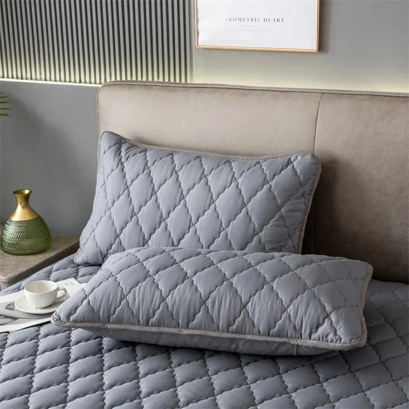 2 Pieces Waterproof Pillowcase Anti Stain Machine Washable Pillow Cover Bedroom Decoration Suitable For With Children And Pets - Tasawoq