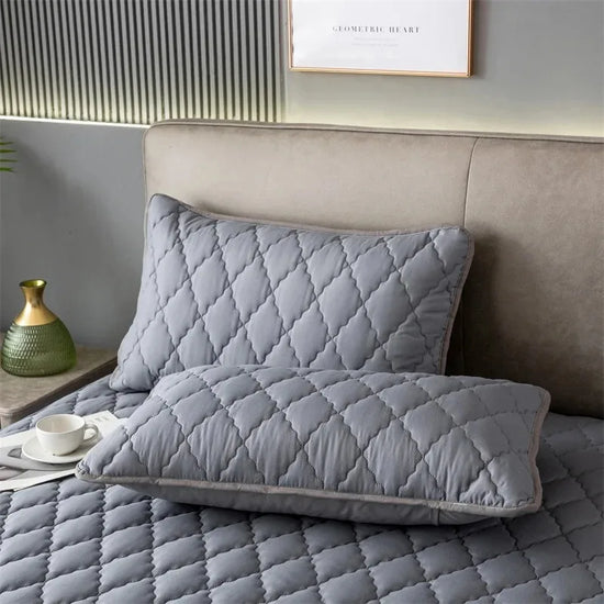 2 Pieces Waterproof Pillowcase Anti Stain Machine Washable Pillow Cover Bedroom Decoration Suitable For With Children And Pets - Tasawoq