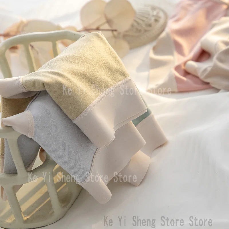 4 pieces of women's underwear with a nude feel, no trace, antibacterial crotch, comfortable and hip-hugging style for girls - Tasawoq