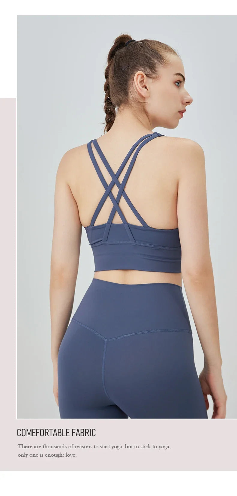 New Summer Sexy Sports Bras Women Fitness Vest Sports Top Cross Back Yoga Bra Running Fitness Breathable Shockproof Yoga Bra - Tasawoq