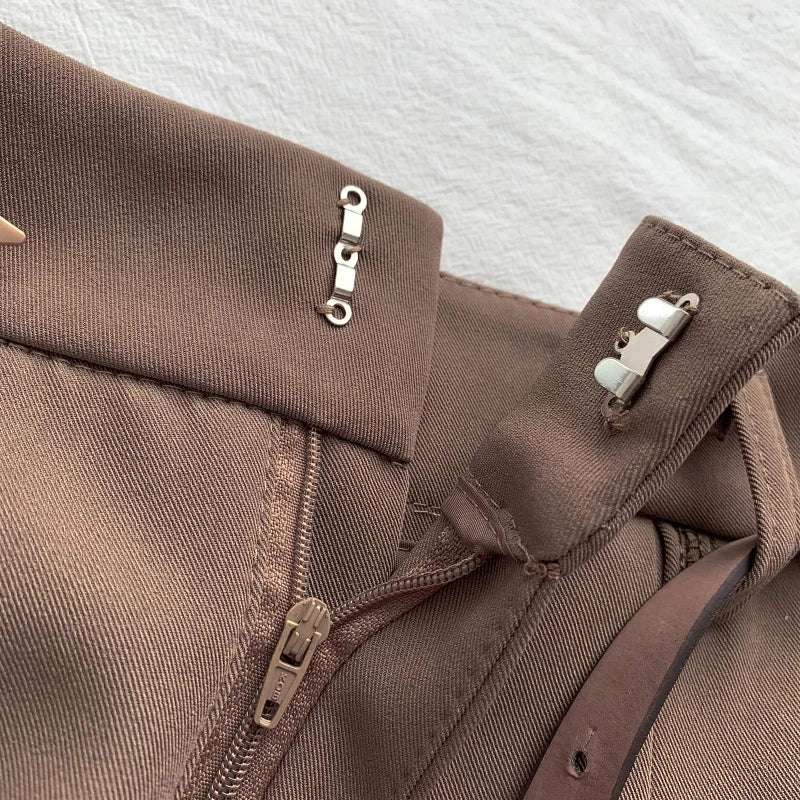 ITOOLIN Casual Women's Shorts A-line High Waist Short Chic Office Lady Shorts With Belted Vintage Female Trousers Spring Summer - Tasawoq