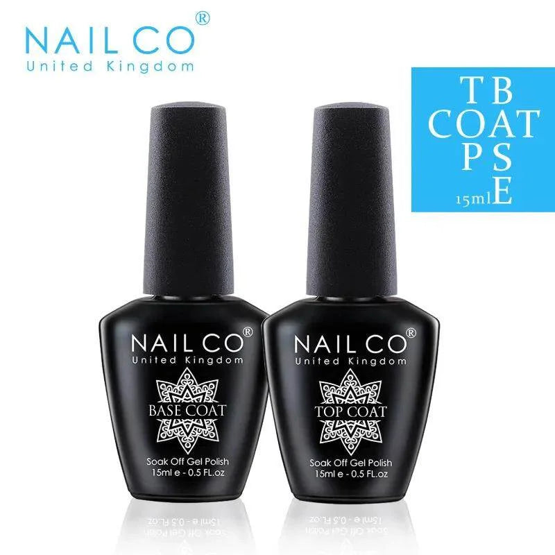NAILCO 15ml Top Coat Base Coat Gel Nail Primer Gel Remover Nail Art Semi Permanent Lacquer Varnish Hybrid Nail Supplies - Tasawoq