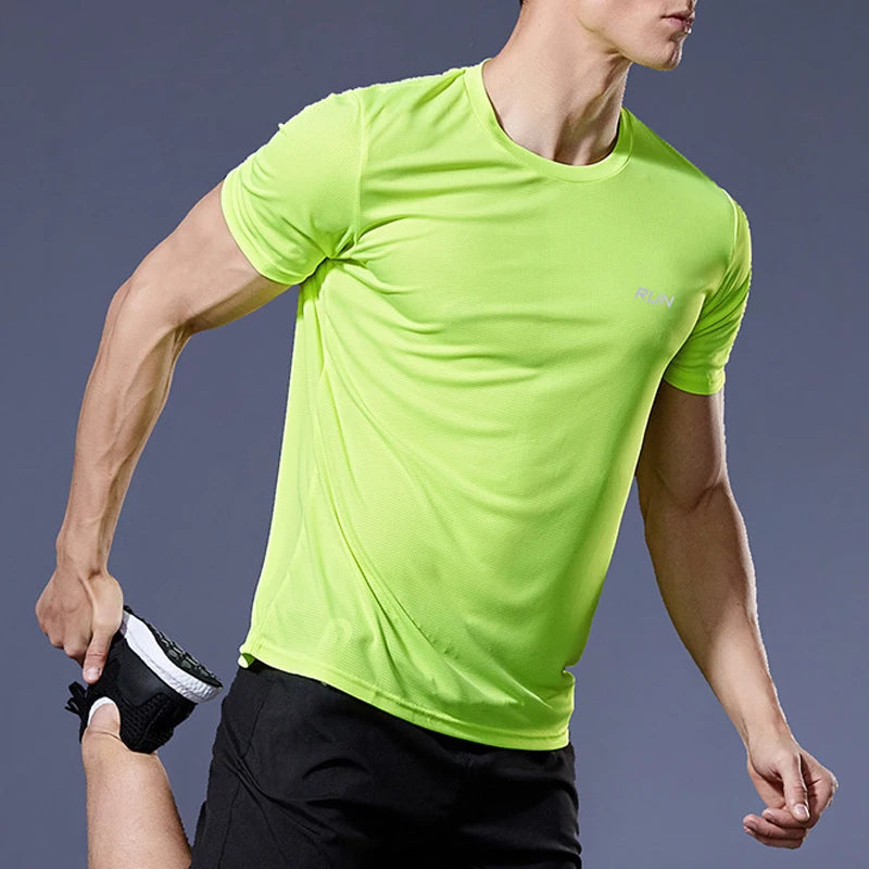 Summer Sport Gym t Shirt Men Quick Dry Running Bodybuilding Shirts Men Short Sleeve Fitness Tops Oversized Brazil t-Shirt Jersey - Tasawoq