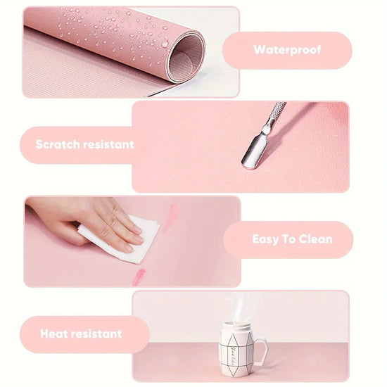 Nail Art Table Mat Foldable Hand Rest Pad For Nail Armrest Cushion Waterproof Scratch Dirt Resistant Leather Studio Desk Mat - Tasawoq