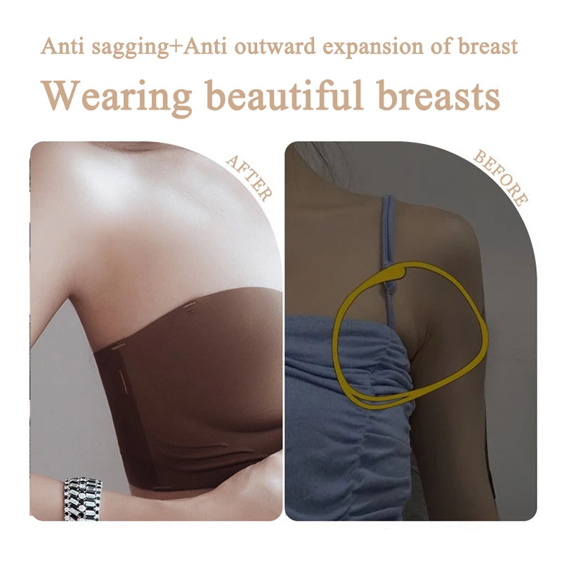 FINETOO Front Closure Sexy Push Up Bra Women Invisible Bras Underwear Lingerie For Female Brassiere Strapless Seamless Bralette - Tasawoq