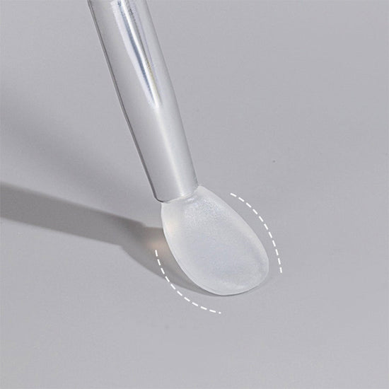 1/3/5pcs Flat Silicone Applicator Sticks Reusable Lip Brush With Cover For Dust Prevention Silicone Nail Powder Applying Tools - Tasawoq