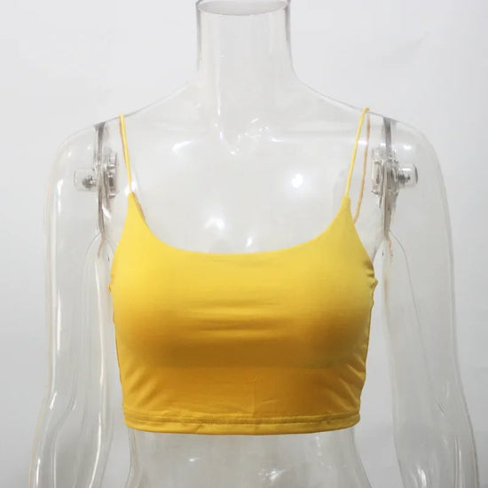 Sexy Sleeveless Vest Corset Crop Top Women Aesthetic Clothing Summer Y2k Streetwear White Black Yellow Red Tank Top for Womens - Tasawoq