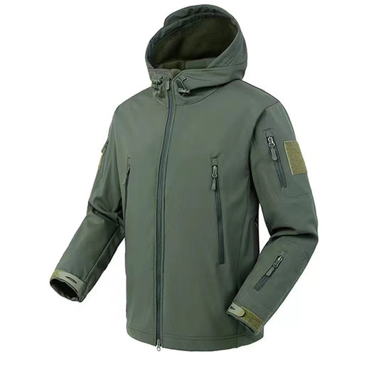 Men's Autumn Winter SoftShell Fleece Waterproof Jackets Male Hood Coats Fishing Hiking Camping Climbing Skiing Pants Trousers - Tasawoq