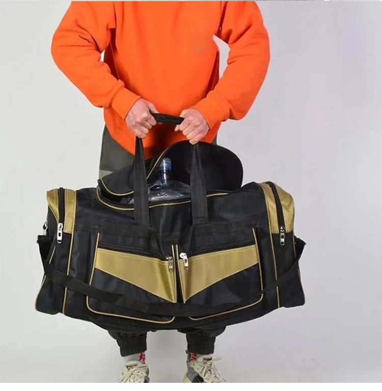 Luggage Travel Bag Gym Fitness Handbags for Women Men Outdoor Sports Shoulder Large Storage Duffel Training Long Distance Bag - Tasawoq