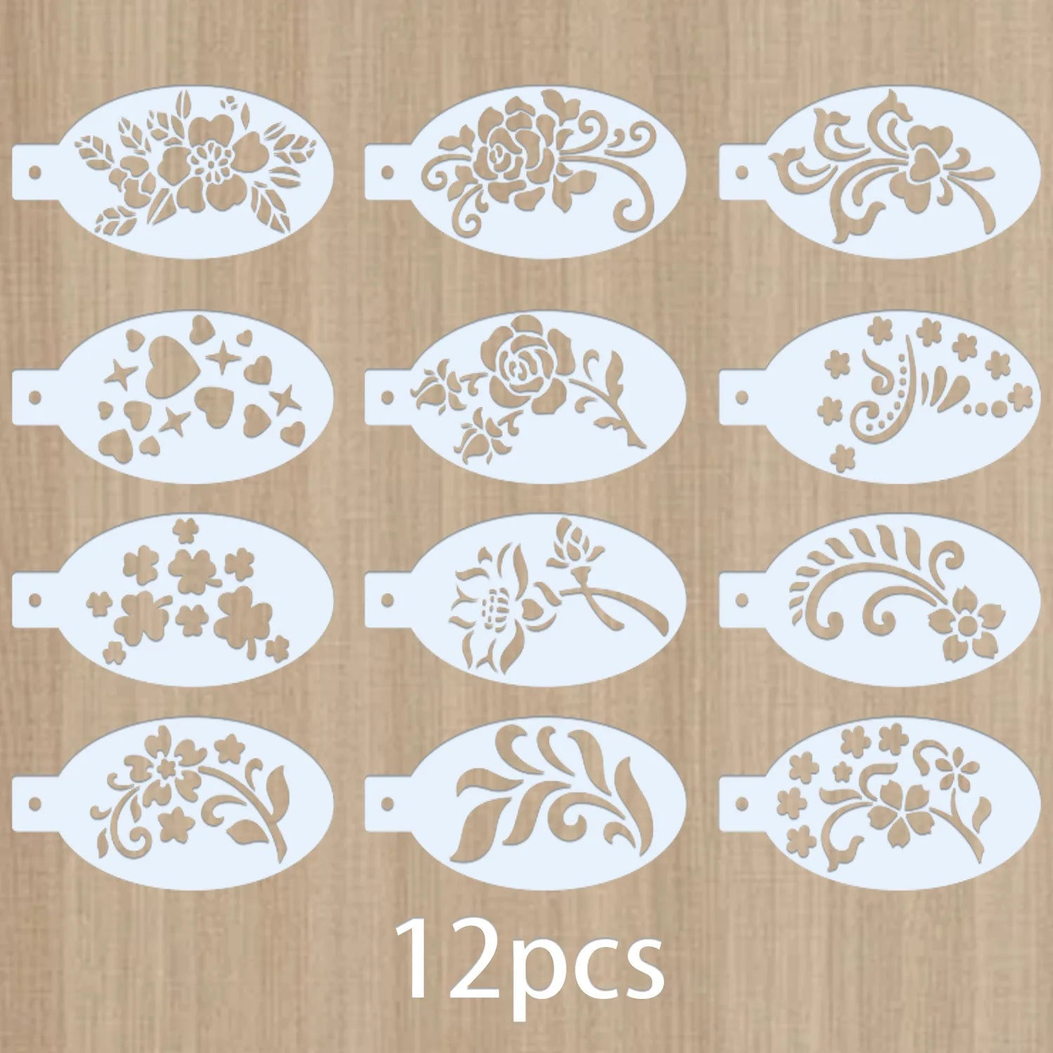 Face Paint Stencils Professional Body Art Paint Stencils Reusable For Adults Kids Easily Use Templates For Parties Makeup Tools - Tasawoq