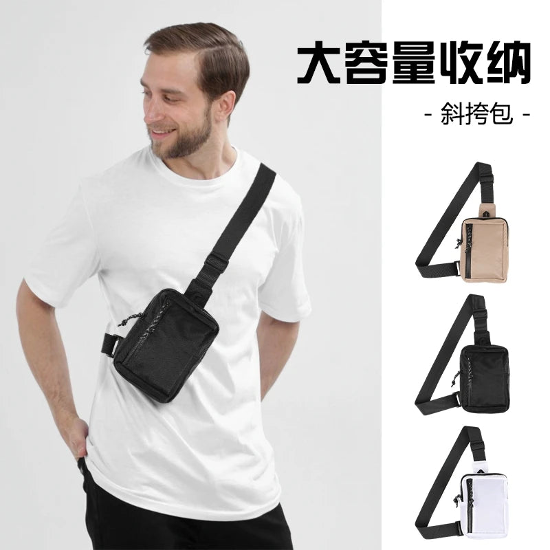 Casual single-shoulder crossbody mini chest bag for men and women, perfect for carrying a phone while running, jogging, or worki - Tasawoq