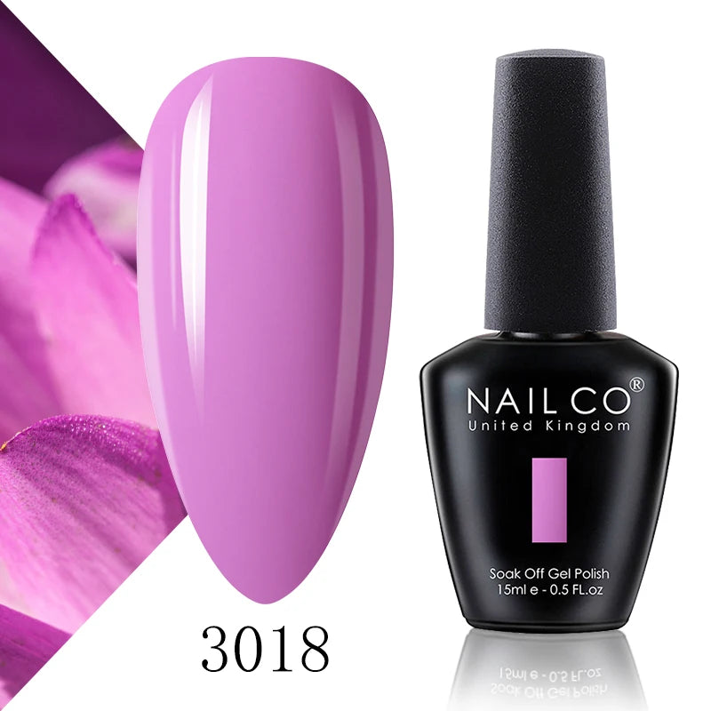 NAILCO 15ml Fresh Series Gel Nail Polish Design UV&LED Nail Gel Spring Summer Color Vernis Nail Art Glitter All For Manicure Set - Tasawoq