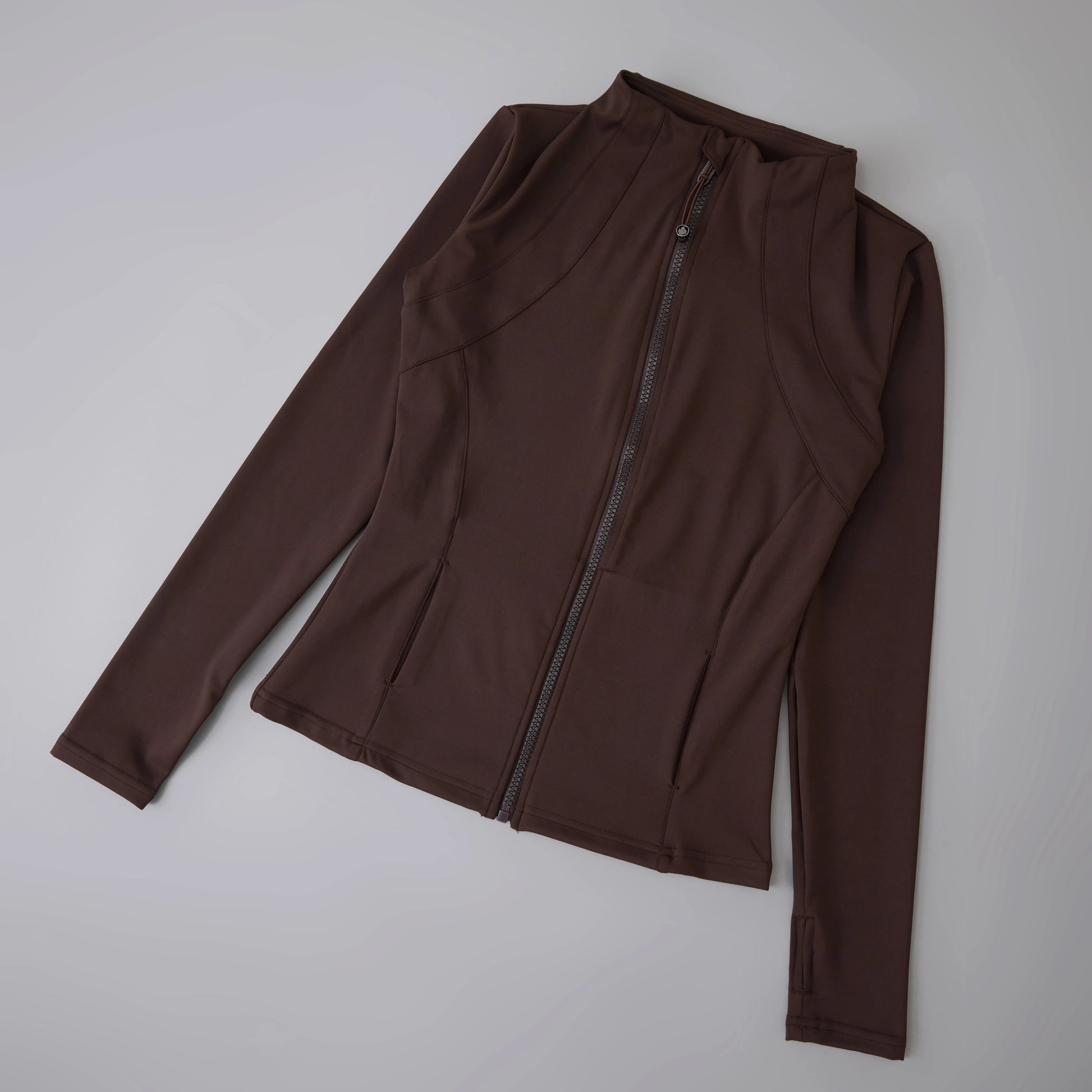 New yoga wear ladies coat round high elastic loose exercise yoga fitness long sleeve stand-up collar yoga tops - Tasawoq