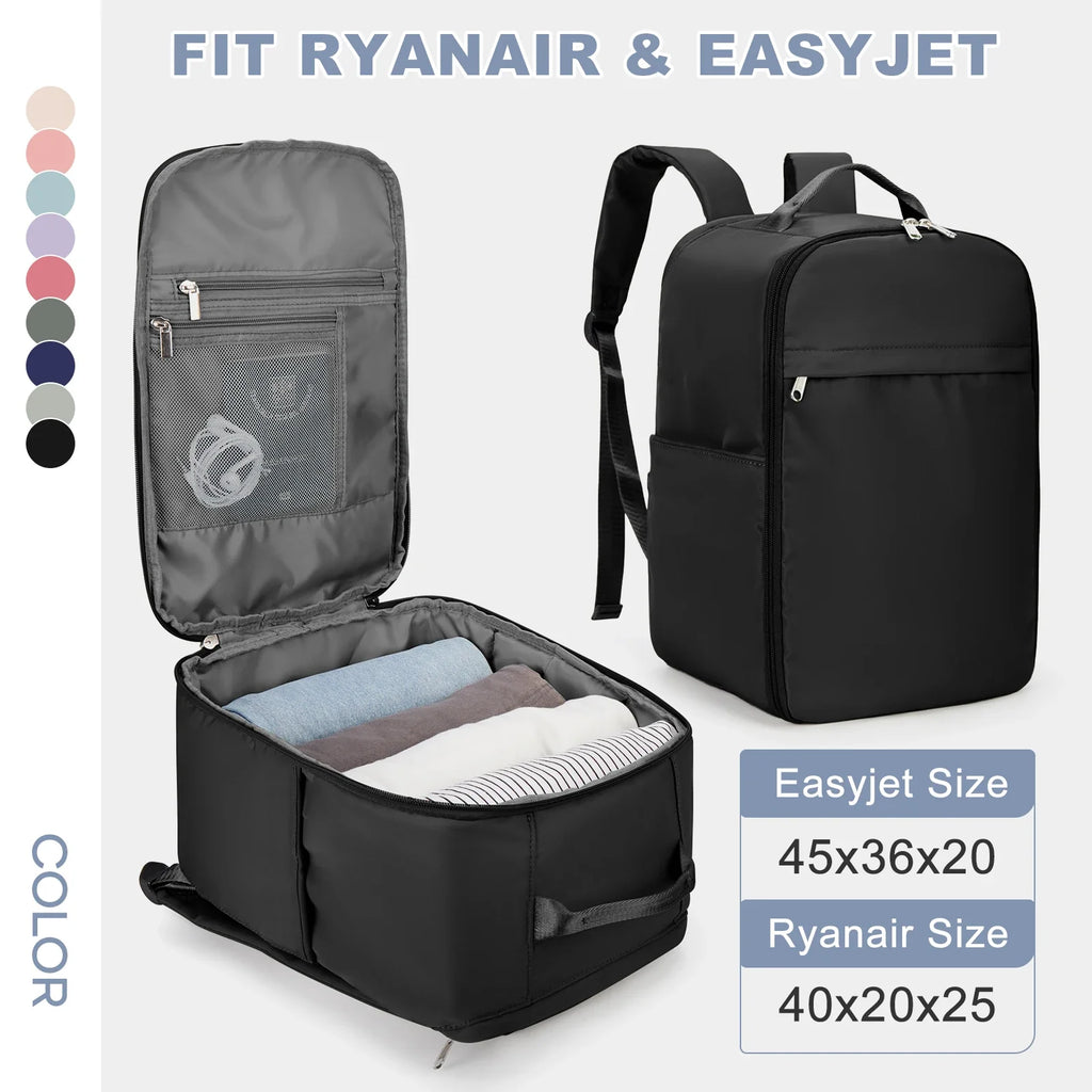 Ryanair Backpack 40x20x25 Cabin Bag, Hand Luggage Travel Backpack for Easyjet Cabin Bag 45x36x20, Laptop Backpack for Women/Men - Tasawoq