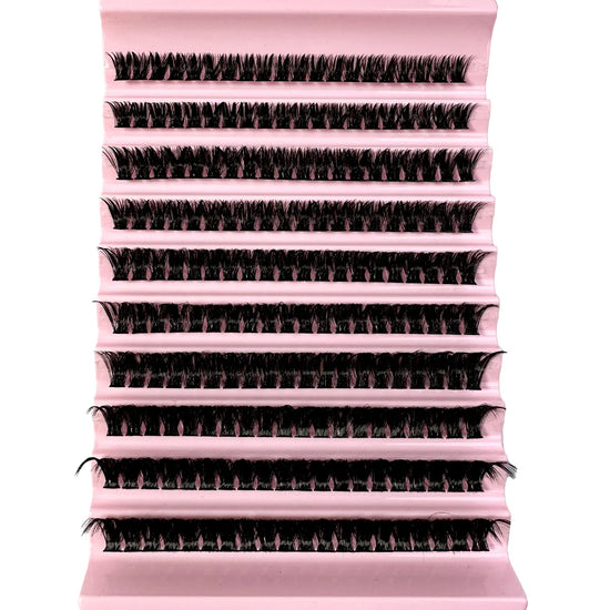 Faux Mink Eyelashes 540Cluster C Curled 9-16mm Mixed Natural Eyelash Extension 3D Russian Strip Personal Eyelash Makeup Tool - Tasawoq