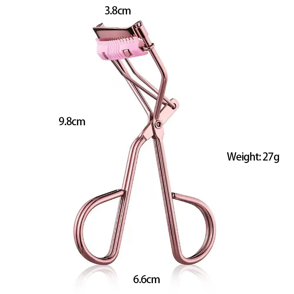 Professional Rose Gold Eyelash Curler Eyelash Cosmetics Makeup Tools Ladies Accessories Quick Styling Compact Portable - Tasawoq