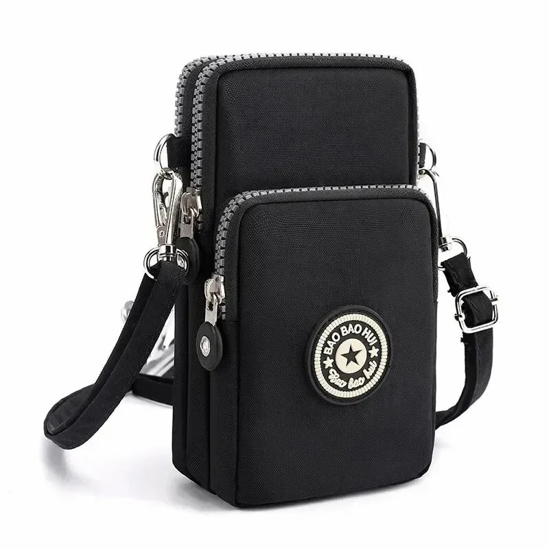 Portable Shoulder Bags Nylon Waterproof Women Mobile Phone Bags Mini Female Messenger Purse Lady Wallet Female CrossBody Bag - Tasawoq