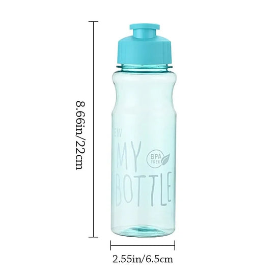 Gift Plastic Water Bottle Large Capacity Sports Kettle Wholesale Transparent Cold Water Cup Outdoor Portable 650ml