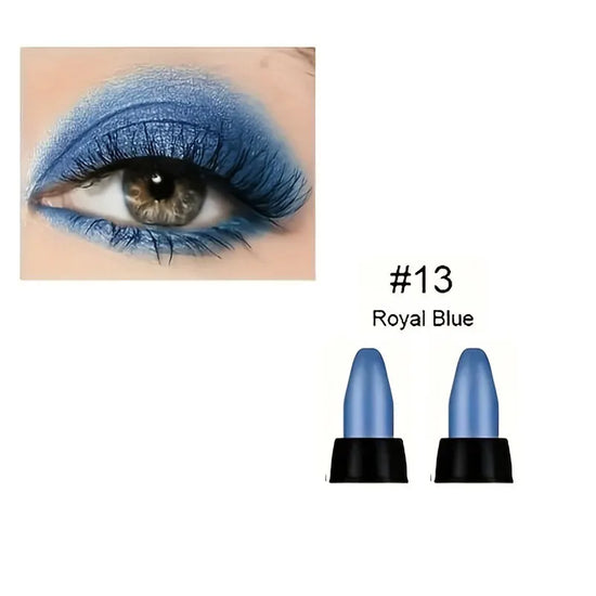 16 Colors Pearlescent Eyeliner, Color Glitter Waterproof Long-Lasting Eye Makeup Non-smudge Eyeliner - Tasawoq