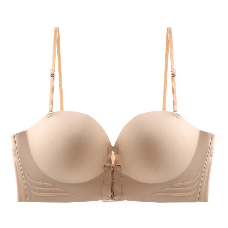 FINETOO Front Closure Sexy Push Up Bra Women Invisible Bras Underwear Lingerie For Female Brassiere Strapless Seamless Bralette - Tasawoq