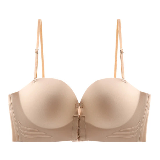 FINETOO Front Closure Sexy Push Up Bra Women Invisible Bras Underwear Lingerie For Female Brassiere Strapless Seamless Bralette - Tasawoq