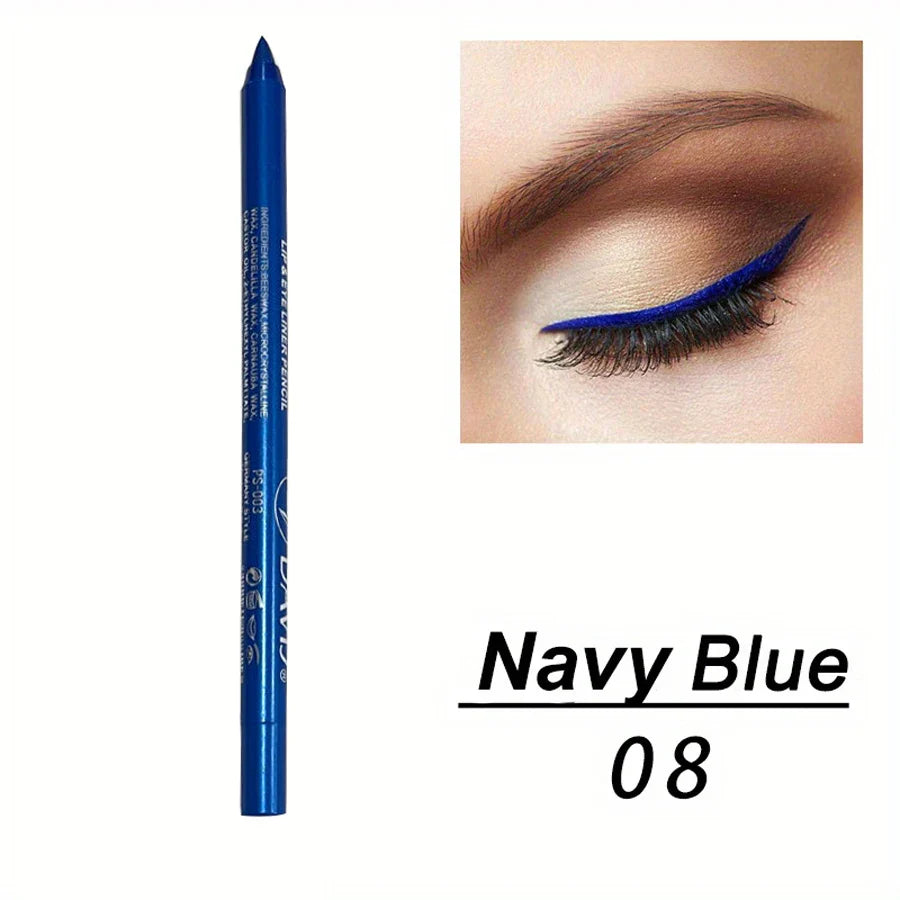 14-Color Colourful Eyeliner Pen, High Pigmented Pearly Shimmer Metallic Smokey Punk Gothic Style Eyeliner, Long Lasting Waterpro - Tasawoq