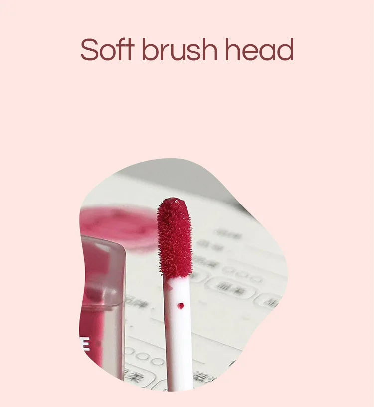 Lightly Glass Water Gloss Herorange Lip Glaze Mirror Moisturizing Plump Lips Not Easy To Stick To The Cup Long-Lasting Makeup - Tasawoq