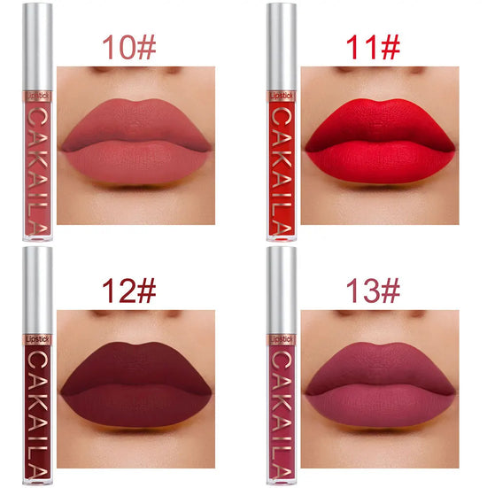 10/6 PCS Lipstick Set Matte Nude Liquid Lip Stain Makeup for women Non stick Cup Lip Gloss Waterproof Long lasting Cosmetics - Tasawoq