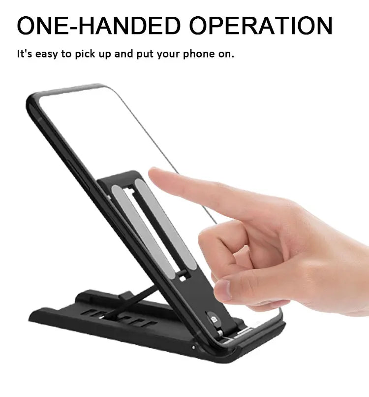 Desktop Phone Holder Stand Foldable Portable Tablet Stand Desk Lazy Bracket For iPhone 13 Pro iPad Mobile Phone Tablet below 12" - Tasawoq