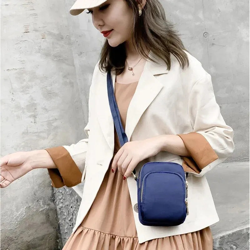 Women Bag Waterproof Shoulder Bag Crossbody Zipper Mobile Phone Lady Female Multifunction Handbag Wrist Purse Womens Pouch - Tasawoq