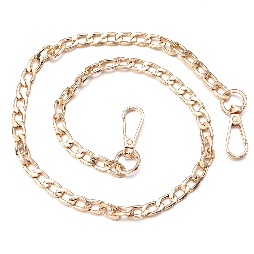 Metal Aluminum Replacement Bag Chain 20/40/80/120cm Women Shoulder strap for bags replace Crossbody chain Bag Accessories - Tasawoq