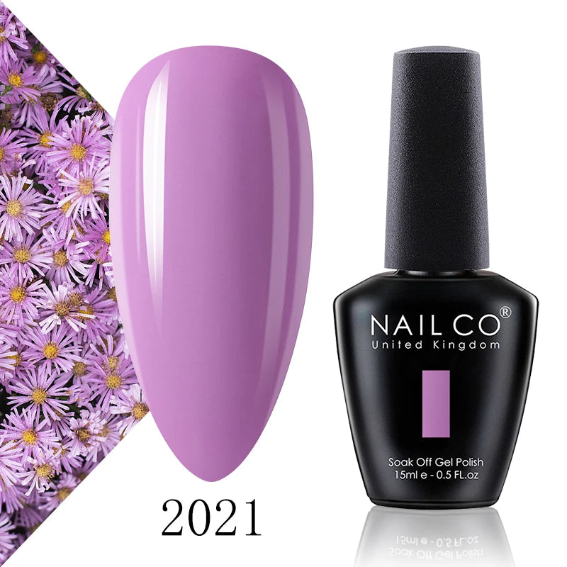 NAILCO 15ml Fresh Series Gel Nail Polish Design UV&LED Nail Gel Spring Summer Color Vernis Nail Art Glitter All For Manicure Set - Tasawoq