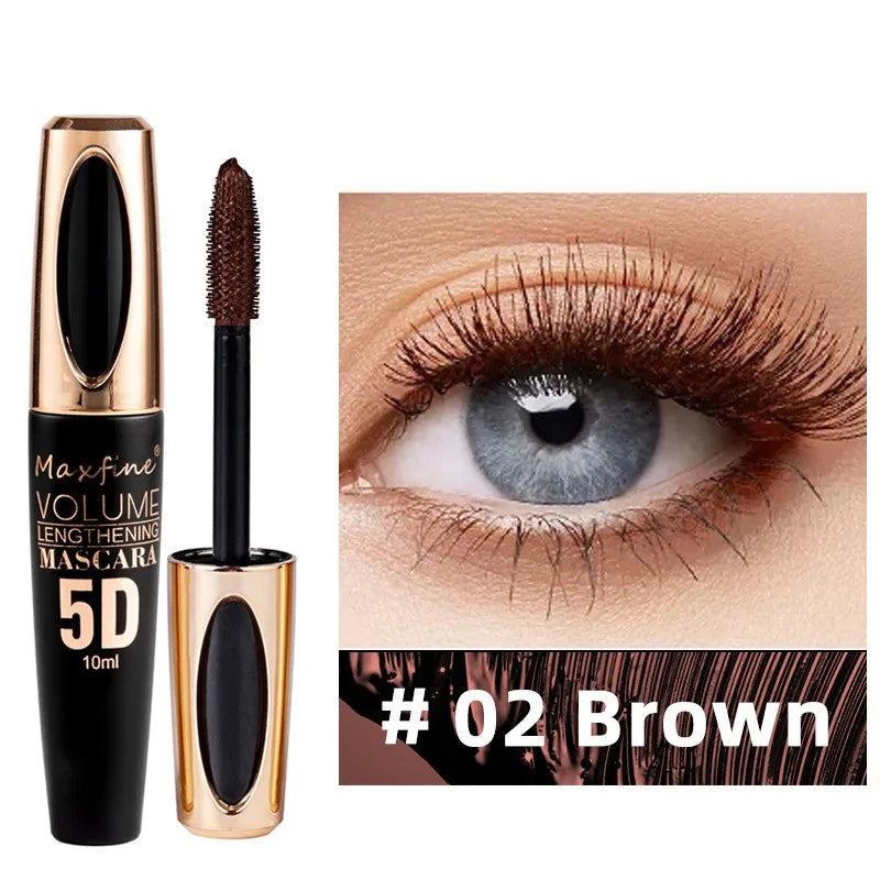 5D Silk Mascara with Big Eyes, Strong and Lasting Black Content and Length, Waterproof and Non-caking, and Prolonged Mascara. - Tasawoq