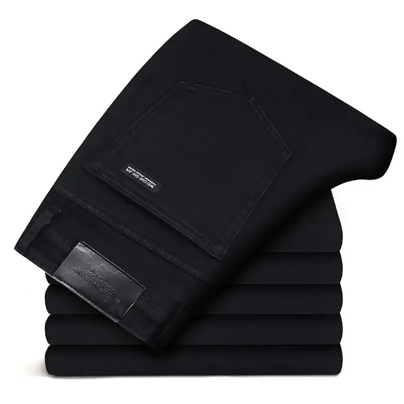 Men Classic Advanced Fashion Brand Jeans Jean Homme Man Soft Stretch Black Biker Masculino Denim Trousers Mens Pants Overalls - Tasawoq