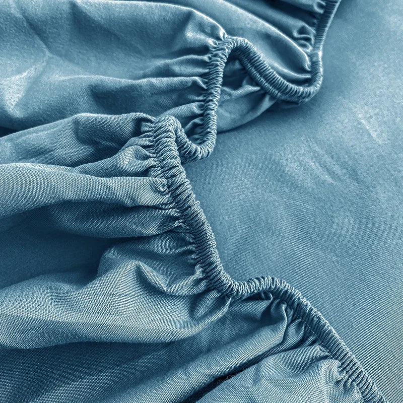 Double Bed Sheets Couple Elastic Fitted Sheet Microfiber Ultra-Soft Hotel Luxury Mattresses cover Queen single king Size - Tasawoq