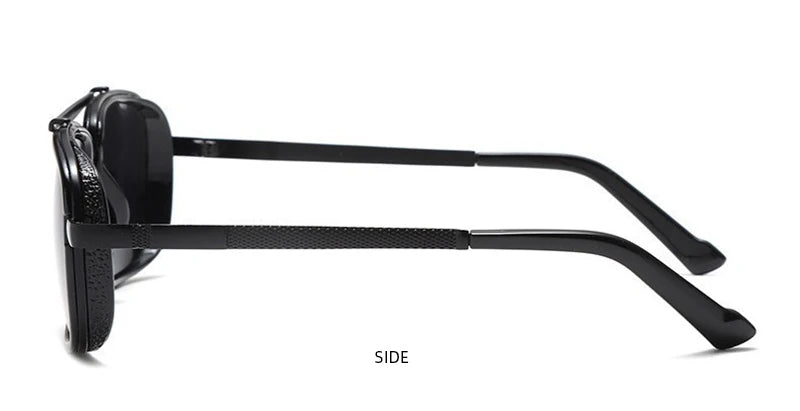 Luxury Rectangle Men's Sunglasses Retro Metal Steam Punk Sun Glasses Male Classic Outdoor Driving Shades Summer Glasses - Tasawoq