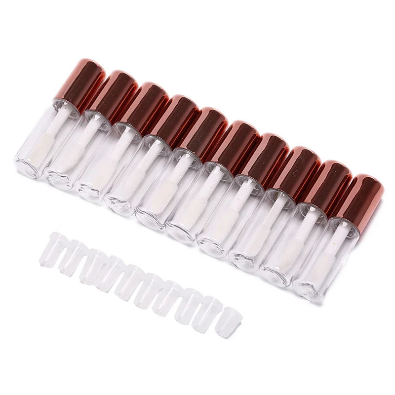 10pcs 1.2ML Empty Lip Gloss Tube Plastic Refillable Bottles Liquid Lipstick Container lipgloss Sample Bottle - Tasawoq