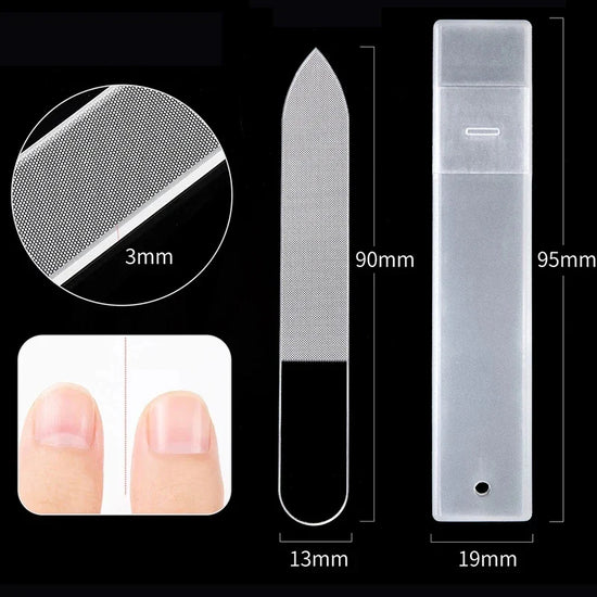 Nail Art File Buffing Transparent Sanding Polishing Durable Nano Glass File Manicure Professional Supplies Accessories Tools - Tasawoq