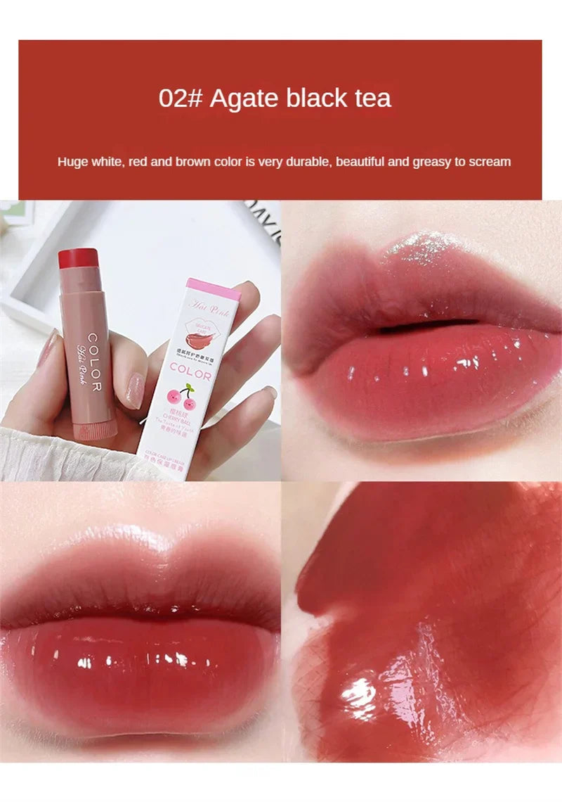 Colored Lip Balm Cute Moisturizing Lip Tint Long Lasting Waterproof Change Color Lipstick for Women Girls Lips Make Up Cosmetics - Tasawoq