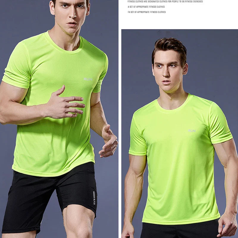 Summer Sport Gym t Shirt Men Quick Dry Running Bodybuilding Shirts Men Short Sleeve Fitness Tops Oversized Brazil t-Shirt Jersey - Tasawoq
