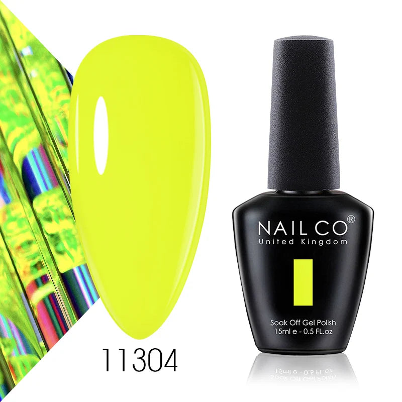 NAILCO 15ml Fresh Series Gel Nail Polish Design UV&LED Nail Gel Spring Summer Color Vernis Nail Art Glitter All For Manicure Set - Tasawoq
