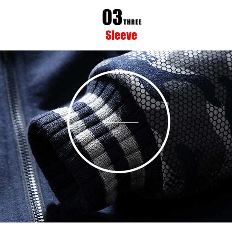 Men's Jacket Camouflage Thicken Winter Jackets for Men Fleece Long Sleeve Coat Man Casual Hoodies Streetwear Men's Coats - Tasawoq