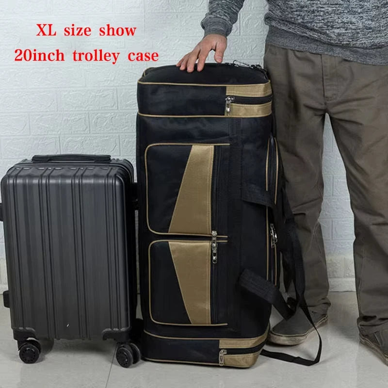 Luggage Travel Bag Gym Fitness Handbags for Women Men Outdoor Sports Shoulder Large Storage Duffel Training Long Distance Bag - Tasawoq