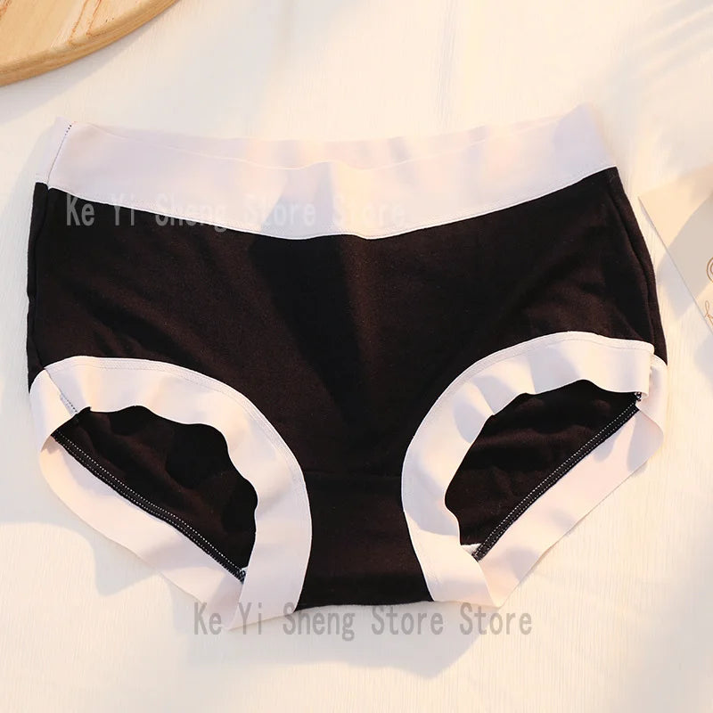 4 pieces of women's underwear with a nude feel, no trace, antibacterial crotch, comfortable and hip-hugging style for girls - Tasawoq