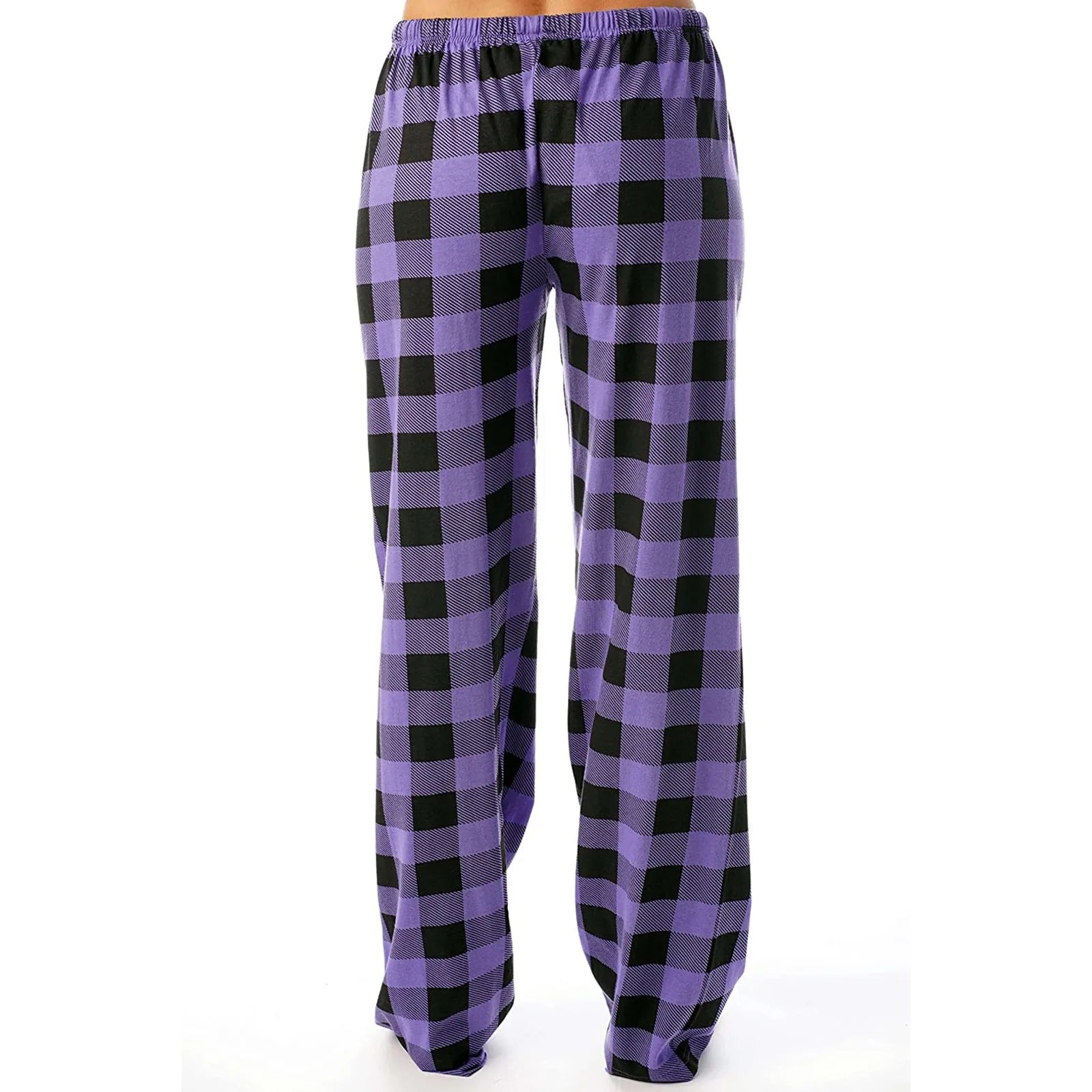 Women Christmas Pajama pants Autumn Winter Plaid Printed Pants Fashion Casual Wide Leg Pants Clothing Streetwear - Tasawoq