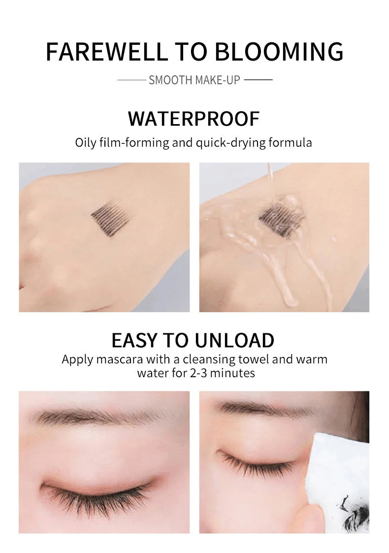 4D Brilliant Starry Sky Black Mascara Slim, Thick, Curled, Waterproof, Long lasting, Non Staying Mascara - Tasawoq