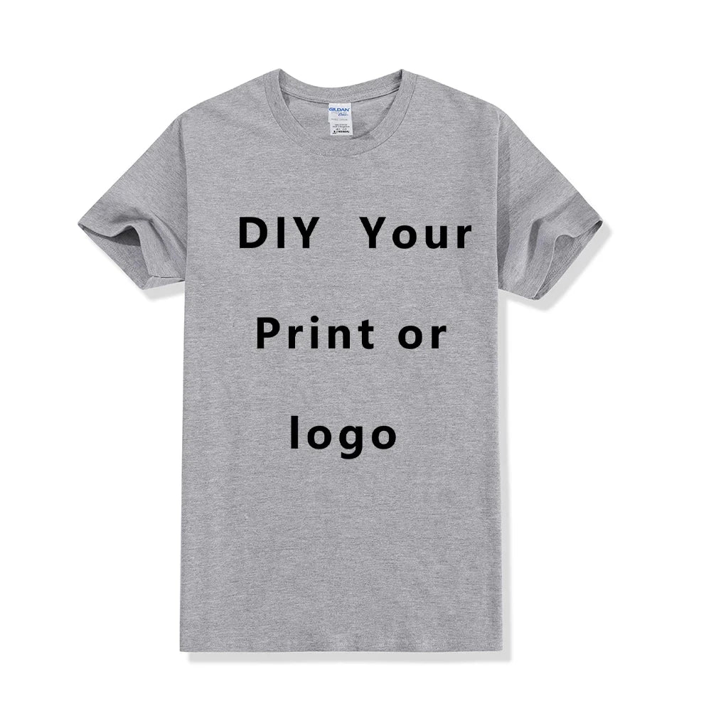 Custom T shirt Women Men Customised Printed 100% Cotton Short Sleeve Your Logo Photo Brand Text Tee Personalize Graphic Clothing - Tasawoq